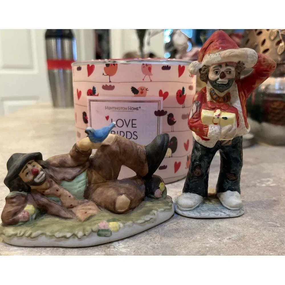 Vintage 2‎ Flambro Emmett Kelly Jr Figurines EUC